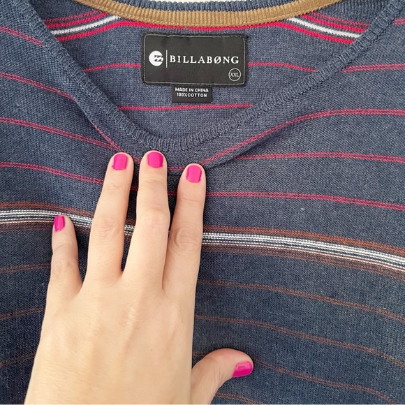 Billabong Sweater Long Sleeve 100% Cotton Crew Neck 2XL - Picture 2 of 7